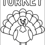 Simple Turkey Coloring Pages