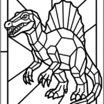 Spinosaurus Stained Glass Coloring Pages Printable