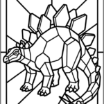 Stegosaurus Stained Glass Coloring Pages Printable