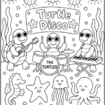 Turtle Disco Coloring Pages Printable