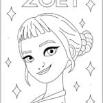 Zoey Color by Number Coloring Pages Printable