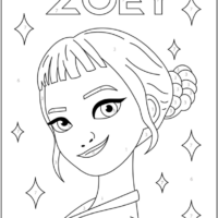 Zoey Color by Number Coloring Pages Printable