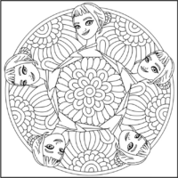 Zoey Mandala Coloring Pages Printable