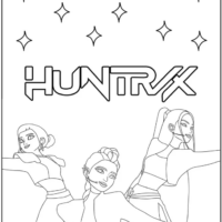 Zoey, Rumi and Mira Performing Coloring Pages Printable