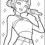 Zoey Singing Coloring Pages Printable