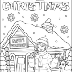 Zoey Visiting Santa’s Workshop at the North Pole Coloring Pages