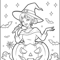 Zoey on Halloween Coloring Pages Printable