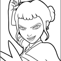 Zoey with Dual Shin-kal Coloring Pages Printable